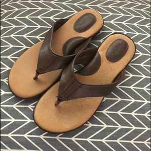 Born brown leather sandals size 9